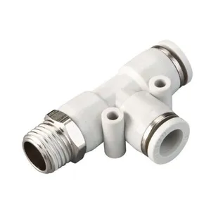 3 Way PD Series 4mm to 12mm T Type Plastic 1/2 Pneumatic Push to Connect Fittings thumbnail-1