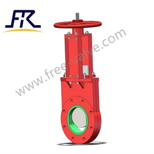 FRZ73PU Split Body PU Lined Wear Resistant Knife Gate Valve for Mining Slurry thumbnail-2