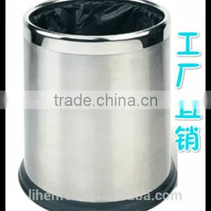 Round Stainless Steel Swing Top Waste Container Rubbish Bin/Dustbin thumbnail-1
