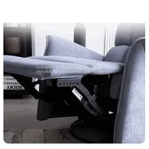 New Functional Electric Single-Seat Fabric Sofa Modern Minimalist Gray Rockable Lunch Break Function Reclining Chair thumbnail-5