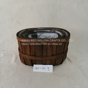Hot Selling Wood Chip Fruit Basket Storage Basket Customized Wholesale  thumbnail-1
