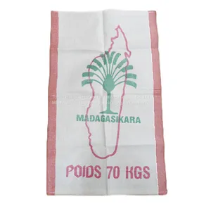 25kg 50kg Tanzania Flour Packaging Bag Laminated pp Woven Bags With Plastic Handle thumbnail-1