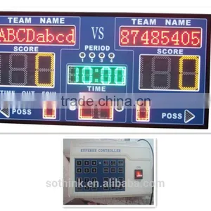 LED Energy Saving Full Color LED Multi-sport Scoreboard & Timer thumbnail-1
