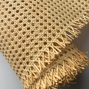 Different Colors and Sizes Plastic pe Rattan Cane Webbing Rolls Materilas for Cabinet Door Led Shade Furniture thumbnail-1