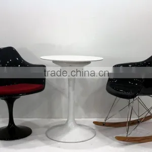 Replica Designer Fiberlgass Material Stainless Steel Frame ARA Armchair/rocking Chair With Wooden Base thumbnail-3