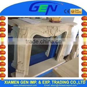 Beautifully Carved Marble Fireplace Design thumbnail-1