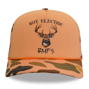High Quality OEM Caps Factory Custom 5 Panels Trucker Caps Rope Colorful Foam Trucker Hats Embroidery Printed Logo thumbnail-3