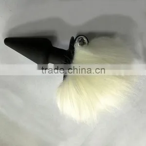 2016High Quality Anal Toy Silicone Anal Plug With Black Fox Tail thumbnail-1