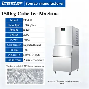 CE Certified 150kg Cube Ice Machine for Global Small & Medium Business Market thumbnail-2
