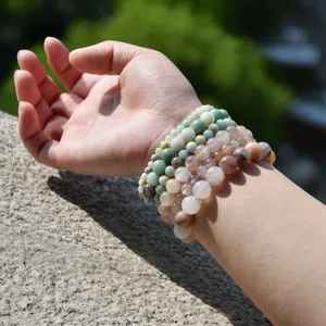 Hot Selling Handmade Natural Stone Bead Bracelet, Men's and Women's Layered Crystal Elastic Bracelet, Various Bracelet Accessories thumbnail-4