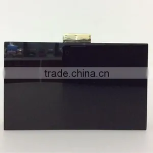 Black Acrylic Clutch Bag, Black and White High Quality Evening Bags thumbnail-1