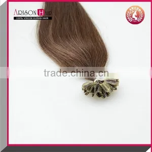 Arisonhair Wholesale Cheap Hair Extensions Keratin Tipped Fusion Nail Tip Brazilian Human Hair Extension Top Grade thumbnail-2
