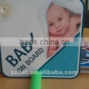 Promotinal Plastic Baby on Board Car Signs With Suction Cup thumbnail-1