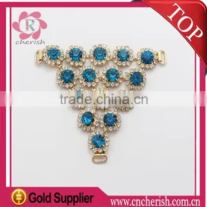 Fashion T Shape Rhinestone Shoe Ornaments With Blue Eyes thumbnail-2