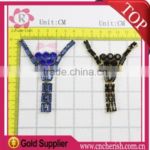2016 Wholesale Fashion Glass Shoe Ornament Metal Parts Rhinestone Chains thumbnail-5