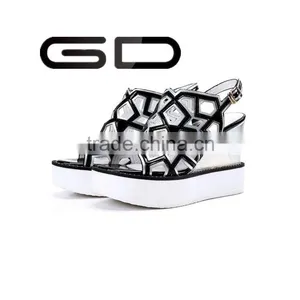 Fast Delivery Beach Sandals Grids Comfortable Female Wedge Summer thumbnail-3