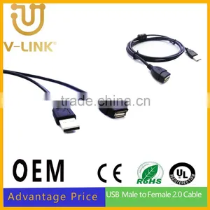 High Speed Male to Female Usb Cable ,nickel Plated Usb to Usb Cable Plug and Play thumbnail-1