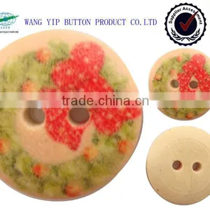 18mm Painted Wooden Buttons Craft Wooden Button thumbnail-1