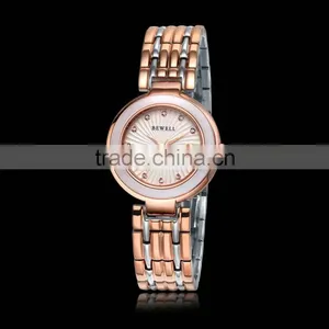 2014 Hot Sale Bewell Classic Luxury Rose Gold Ladies Watches thumbnail-1