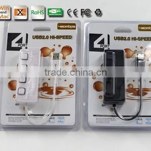USB 2.0 Hub With 4 Ports and Individual LED Switch Power thumbnail-3