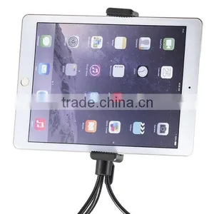 Smilin Factory Accept OEM High Quality Tablet PC Selfie Stick Monopod Tripod Clip Mount Stand Adapter for IPad Mini Air 2 4 5 thumbnail-5