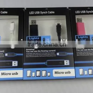 Micro Usb2.0 Led Usb Cable for Mobile Phone Data Transfer and Charging 0.8m thumbnail-4