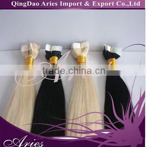 0" 100g Tape in Premium Remy Human Hair Extensions Straight 40pcs/lot Red thumbnail-2