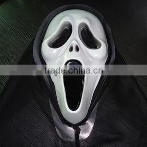 Halloween Plastic Half Head Mask Silicone Ghost Mask thumbnail-1