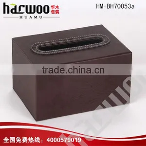 Household Canvas Wooden Square Tissue Box thumbnail-5