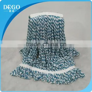 White Blue Cotton Thread Mop With Mop Handle thumbnail-3