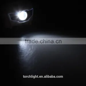 3W Ultra Bright Mini White LED Headlight Headlamp 3 Modes 2LED Red Flashlight for Outdoor thumbnail-6