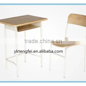 High Quality School Furniture Werzalit Single Desks and Chairs thumbnail-1