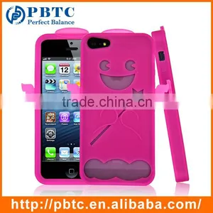 Set Screen Protector And Case For Iphone 5 , Green Angel Cute Little Bush Silicon Case thumbnail-3