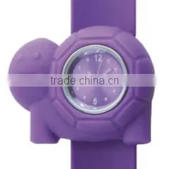Chinese Factory Quartz Cute Animal Tortoise Slap Wrist Watch thumbnail-1