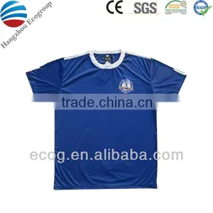 Men's Sports Shirt, Made of 100% Polyester Fast-Dry, With Taping and Heat Transfer Logo thumbnail-1