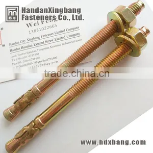 China Hebei Din M24 Wedge Anchor Through Bolt With Zinc Plated thumbnail-2