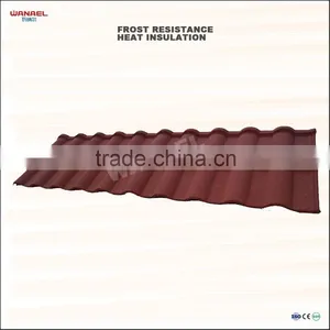 Wanael Milan 1340x420mm Anti-uv Stone Chips Coated Steel Cement Roof Tile Making Machine thumbnail-3
