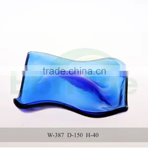 Blue Crystal Glass Fruit Tray thumbnail-1