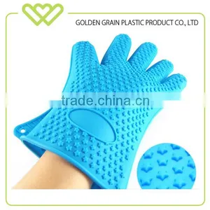 Heat Resistant Silicon Kitchen BBQ Cooking Oven Gloves thumbnail-1