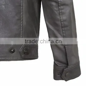 Men PU Leather Jacket Spring and Autumn Clothes thumbnail-5