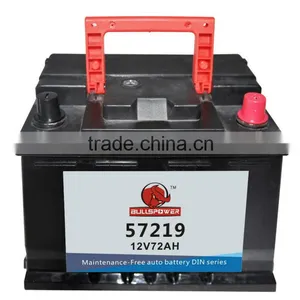 High Quality Car Battery 57219 DIN Standard 12v72ah Car Battery thumbnail-1