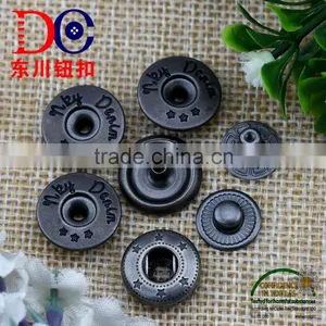 Gunmetal Press Hidden Snap Button for Jeans Wear and Casual Clothing thumbnail-1