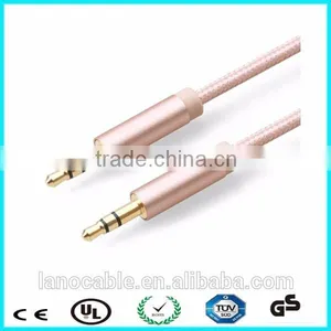 RoHS Comliant Gold 3.5mm Aux Jack Audio Stereo Cable thumbnail-3