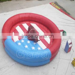 2016 Hot Sale Inflatable Mechanical Rodeo Bull Game With Inflatable Mattress China Supplier thumbnail-1