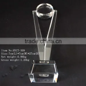"v" Shaped Crystal Round Ball Troghy Cup thumbnail-5