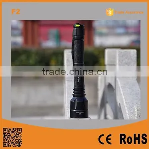 F2 XM-L T6 LED 18650 Battery Long Distance Led Torch Light Battery Handheld 1000 Lumens Flashlight thumbnail-1