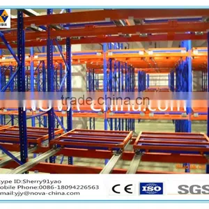 Warehouse Heavy Duty Steel Pallet Push Back Racking thumbnail-4
