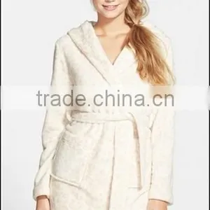 Girls Coral Fleece Bathrobe With Animal Hood thumbnail-3
