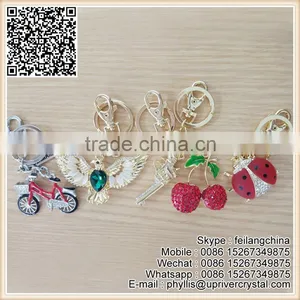 Custom Metal Red Bicycle Keychain Best Quality Promotion Gifts Big Key Ring thumbnail-4