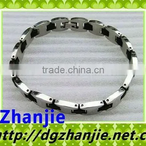 Mens Stainless Steel Silicone Bracelets #17010 thumbnail-1